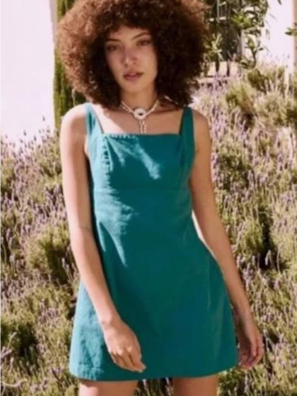 Free People Endless Summer Little Loca Mini Dress Teal Blue